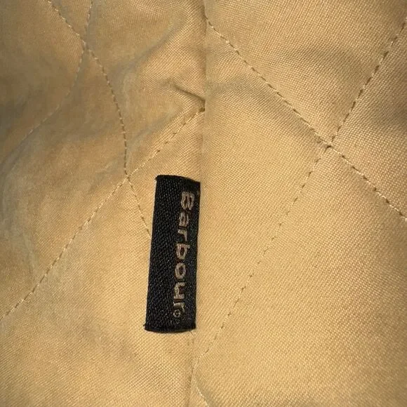 Barbour Mustard Yellow Shaped Microfibre Quilt Short Jacket Women Size XL/ 14 - Picture 4 of 12